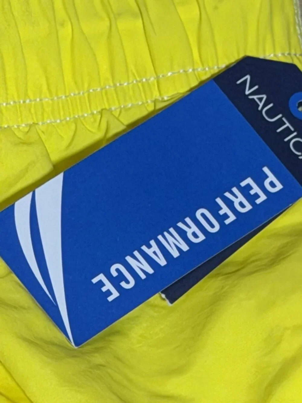 Nautica Swim Shorts Mens 6XL Yellow Performance Boxer Liner Quick Dry Trunks NEW